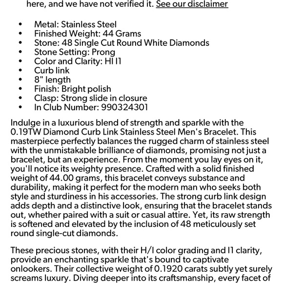 Men\'s Silver Chain Bracelet